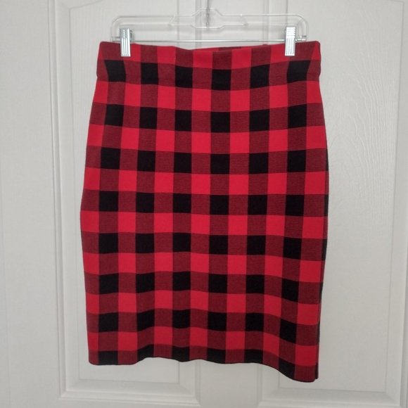 Chaps Women's pull on plaid skirt - Picture 1 of 8